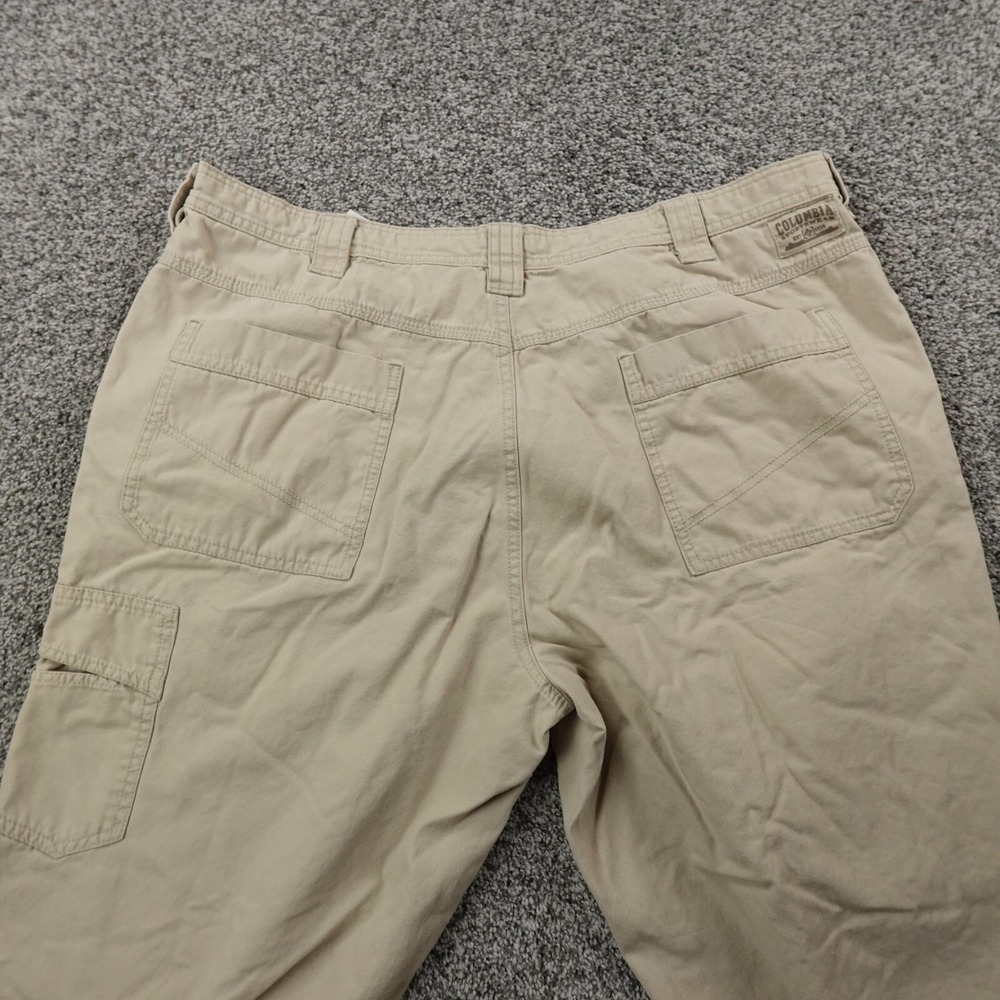 Columbia Pants Mens 40X30 Beige Tan Cargo Chino Omnishield Outdoor Hiking Trail - Picture 12 of 14